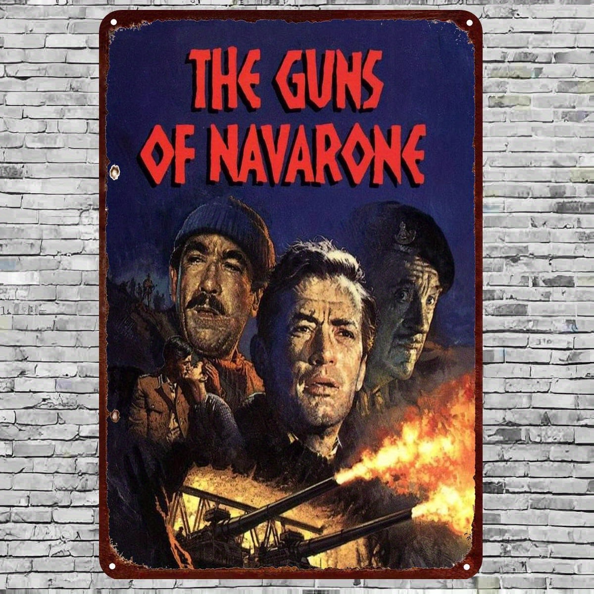 Vintage Collectible Guns - Винтажная жестяная табличка «Орудия Навароне» —