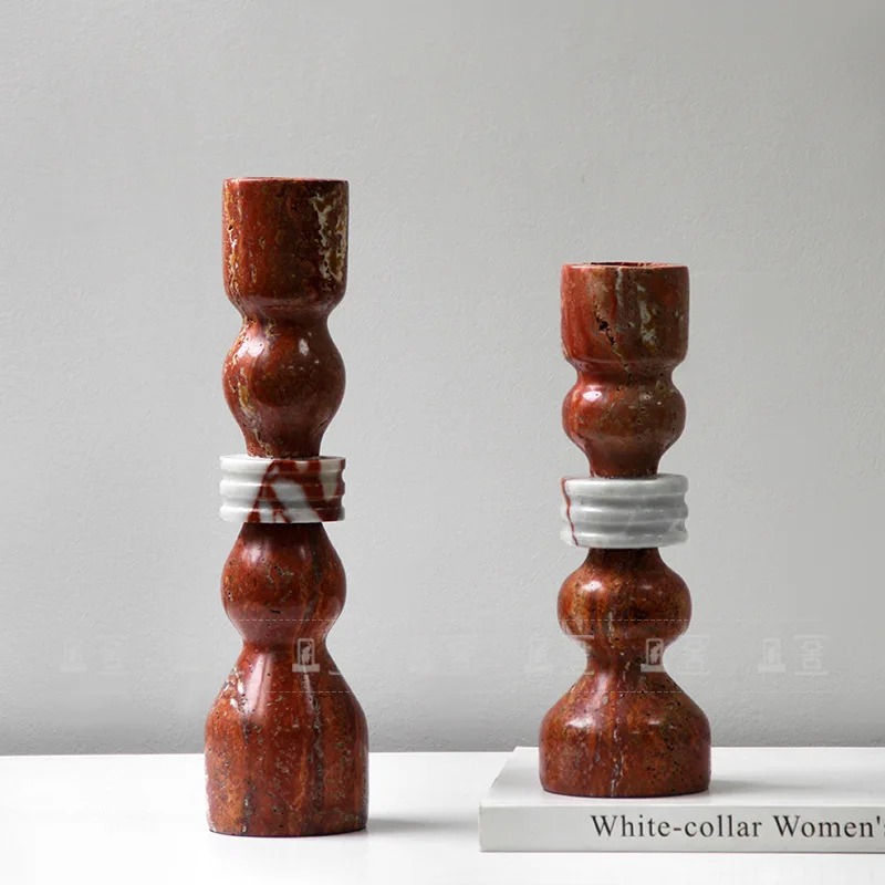 Vintage Collectible Marbles - Мраморный подсвечник в винтажном стиле для
