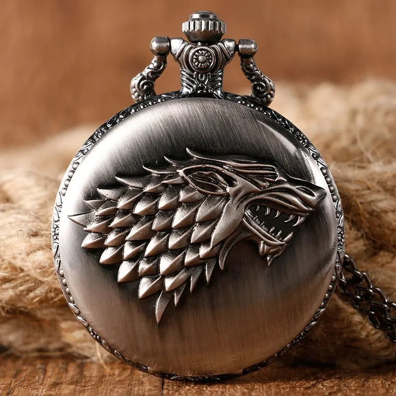 Vintage Collectible Guns - Винтажные карманные часы Direwolf Stark цвета