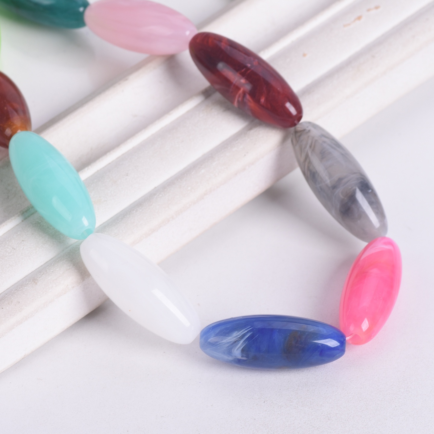 10 шт. овальных бусин из акрил – обзор и цена Vintage Collectible Marbles
