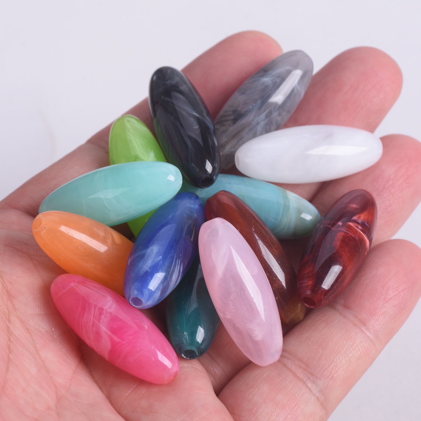 10 шт. овальных бусин из акрил – обзор и цена Vintage Collectible Marbles