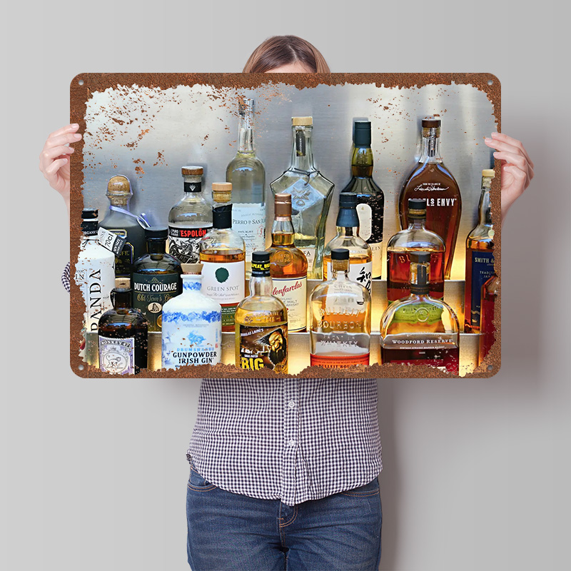 Плакат с коллекцией бутылок ал – обзор и цена Vintage Collectible Liquor Bottles